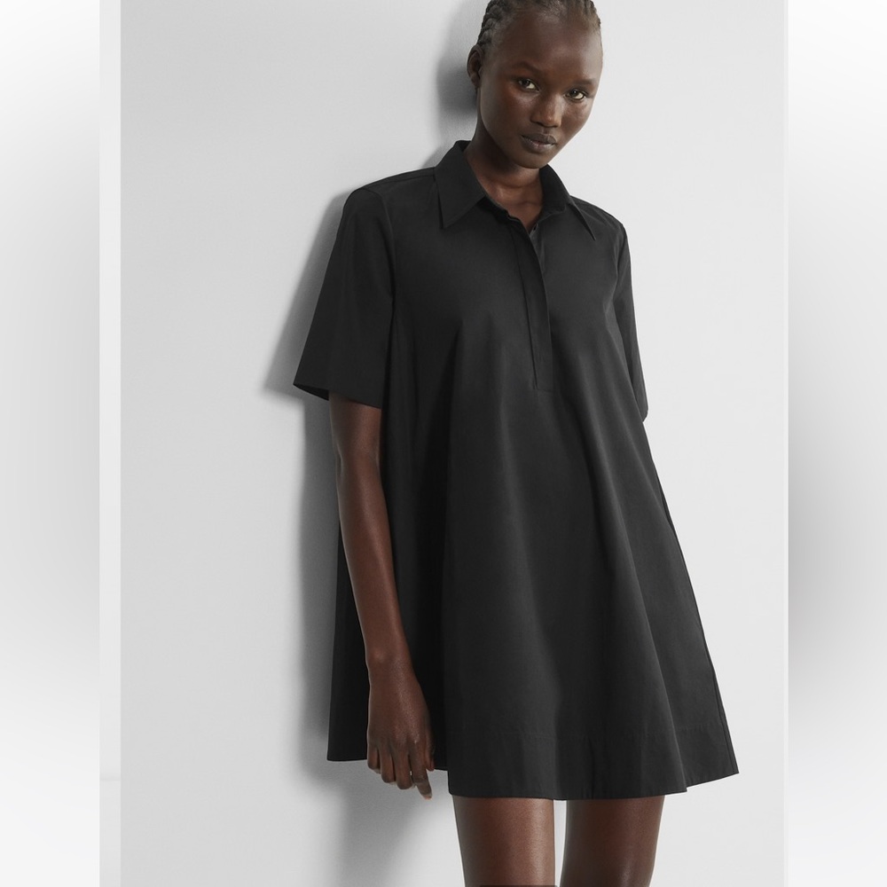 Aritzia Resolute Poplin Dress in Black size S